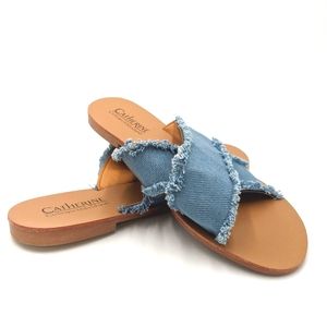 Vintage Denim Banded Sandals